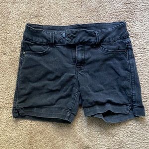 Black jean shorts in good condition.
